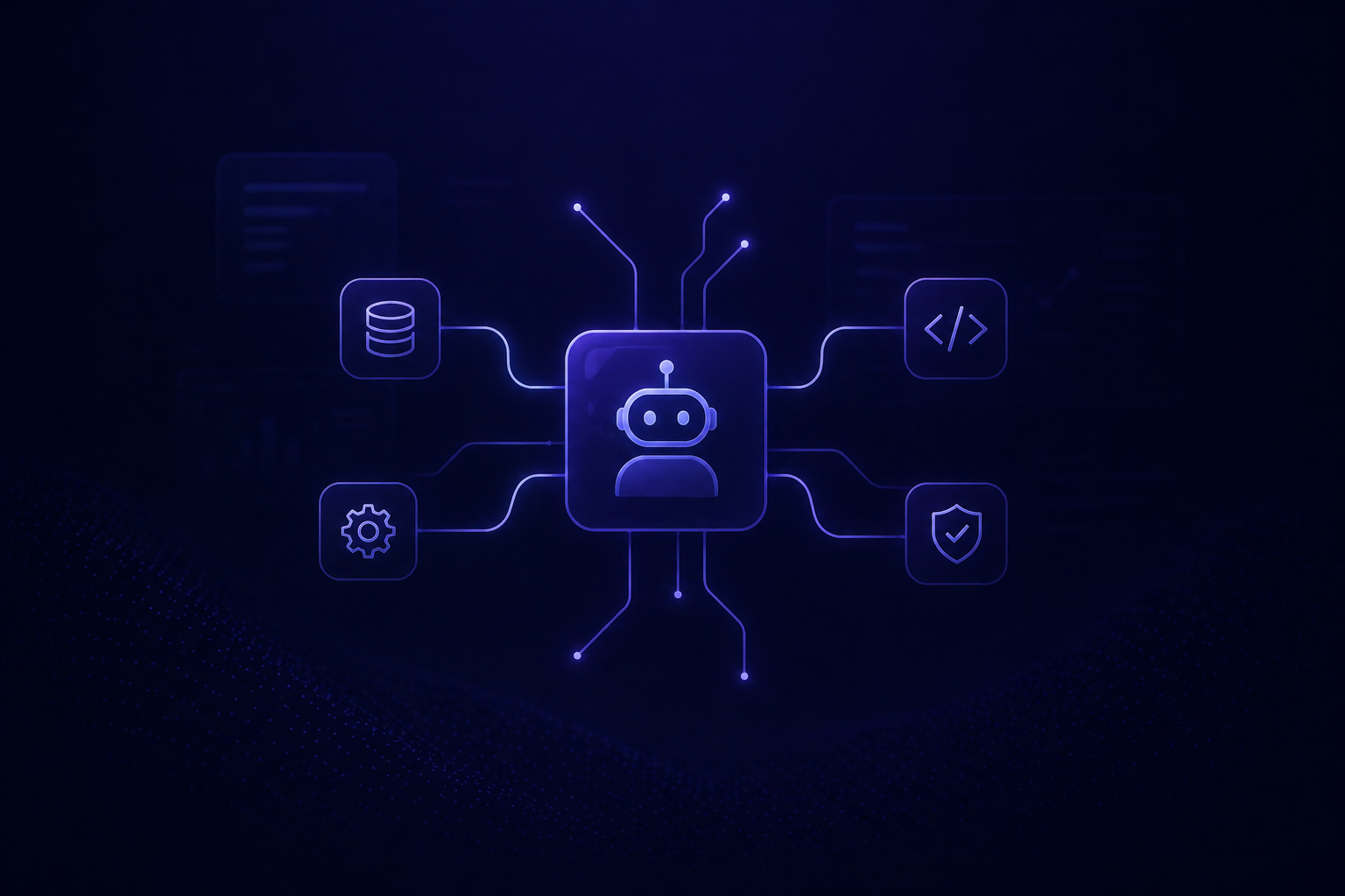 Custom AI agent platform connected to business rules, private data, and applications